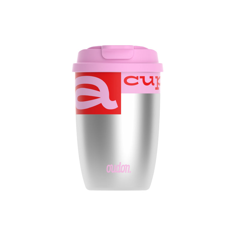 OUDON保温杯不锈钢咖啡杯 外出携带简约 便携高颜值水杯随行杯 350ML
