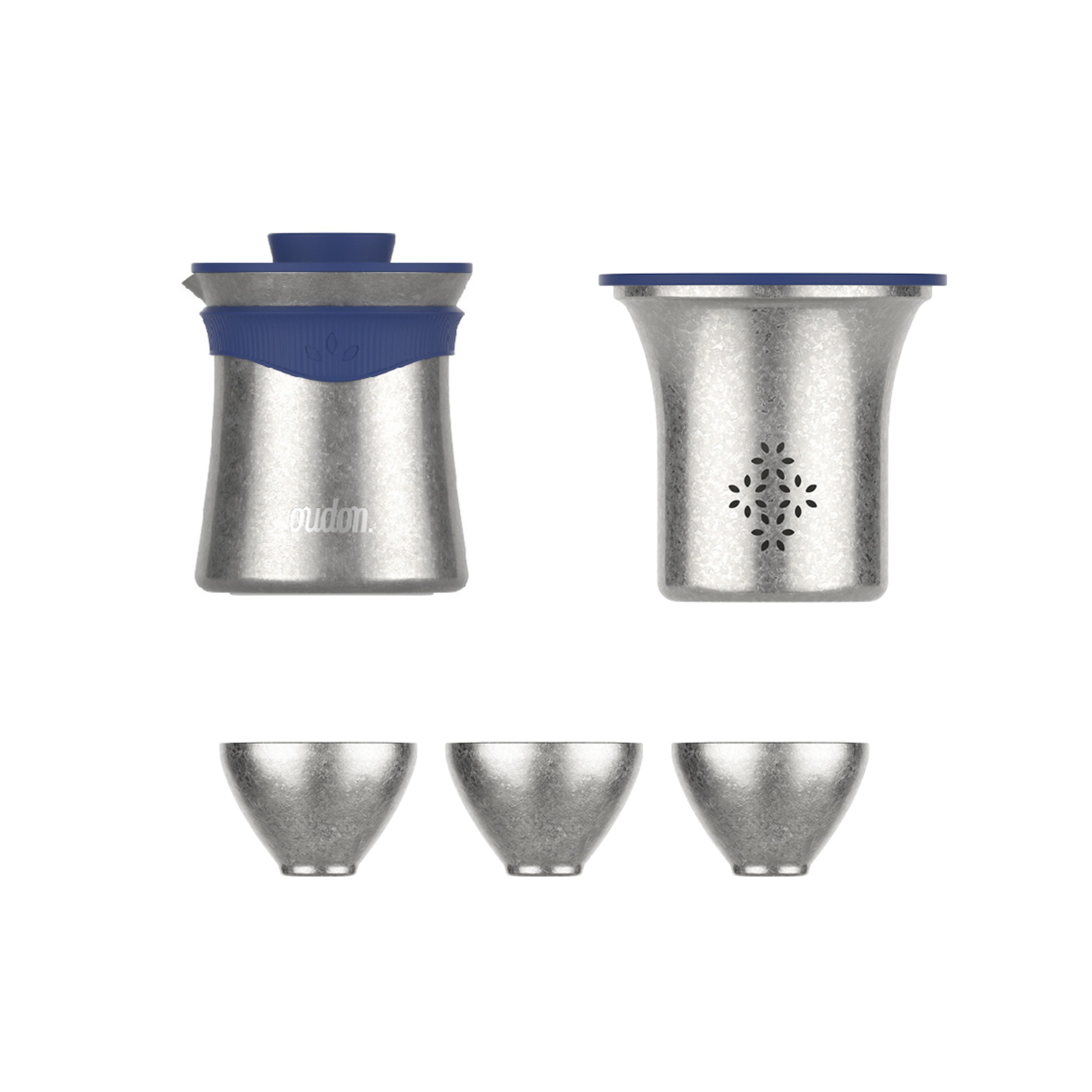 OUDON纯钛快客杯 高级旅行茶具套装 高端差旅便携泡茶壶户外喝茶 渡盏 渡盏钛杯