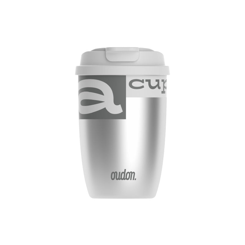 OUDON保温杯不锈钢咖啡杯 外出携带简约 便携高颜值水杯随行杯 350ML